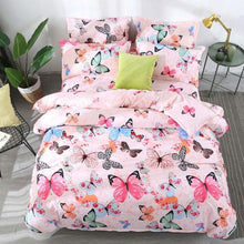 Load image into Gallery viewer, Eyelash Star Yellow 4pcs Kid Bed Cover Set Cartoon Duvet Cover Adult Child Bed Sheet and Pillowcases Comforter Bedding Set 61018
