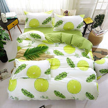 Load image into Gallery viewer, Eyelash Star Yellow 4pcs Kid Bed Cover Set Cartoon Duvet Cover Adult Child Bed Sheet and Pillowcases Comforter Bedding Set 61018