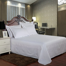 Load image into Gallery viewer, Hotel bedding white bed sheet 100% Cotton Solid color Flat sheet
